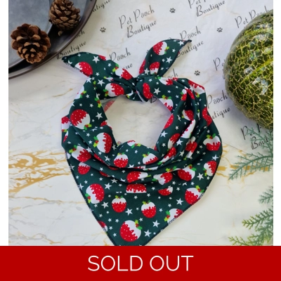 Green Festive Puddings Christmas Bandana